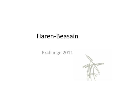 Haren-Beasain Exchange 2011.