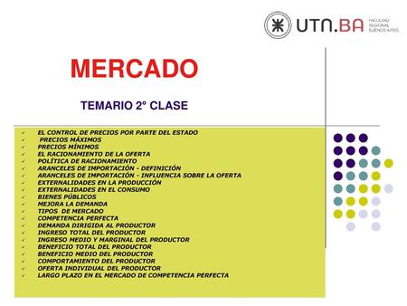 MERCADO TEMARIO 2° CLASE