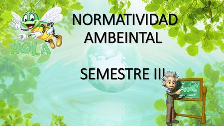 NORMATIVIDAD AMBEINTAL SEMESTRE III