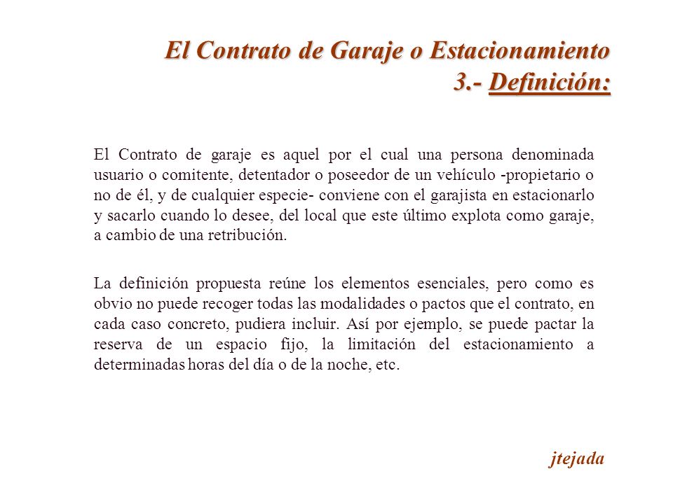 contrato de alquiler cochera el contrato de garaje o estacionamiento ppt descargar contrato de alquiler cochera el contrato de garaje o estacionamiento ppt descargar