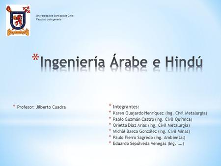 Ingeniería Árabe e Hindú