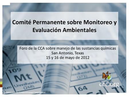 Comité Permanente sobre Monitoreo y Evaluación Ambientales