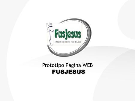 Prototipo Página WEB FUSJESUS.