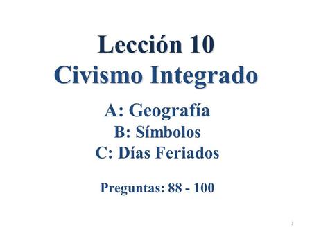 Lección 10 Civismo Integrado
