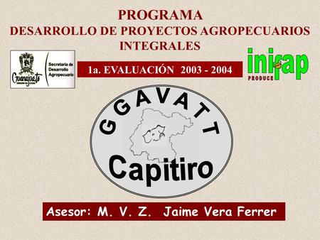 PROGRAMA DESARROLLO DE PROYECTOS AGROPECUARIOS INTEGRALES