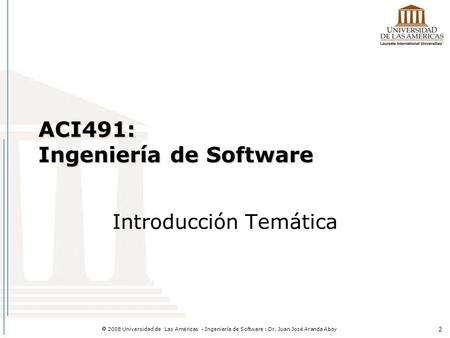 ACI491: Ingeniería de Software