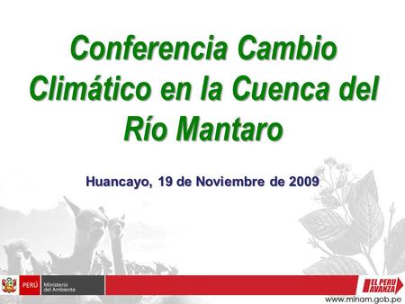Conferencia Cambio Climático en la Cuenca del Río Mantaro