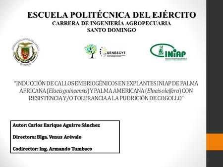 ESCUELA POLITÉCNICA DEL EJÉRCITO CARRERA DE INGENIERÍA AGROPECUARIA