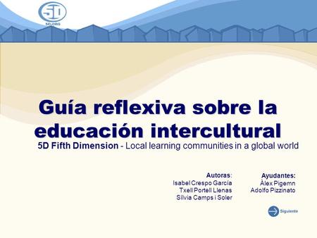 Guía reflexiva sobre la educación intercultural