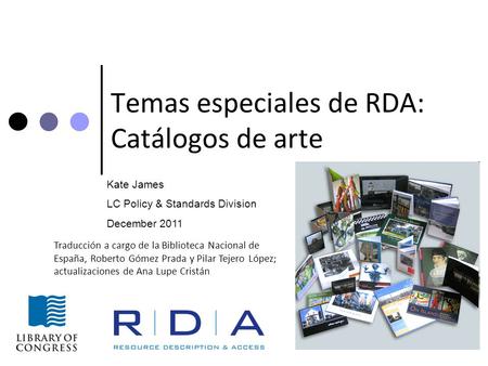 Temas especiales de RDA: Catálogos de arte