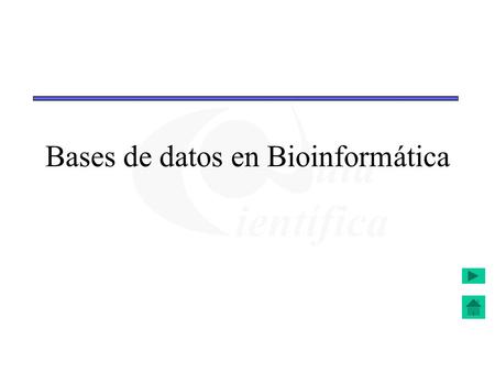 Bases de datos en Bioinformática