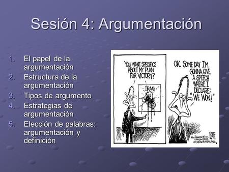 Sesión 4: Argumentación