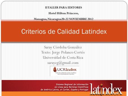 Criterios de Calidad Latindex