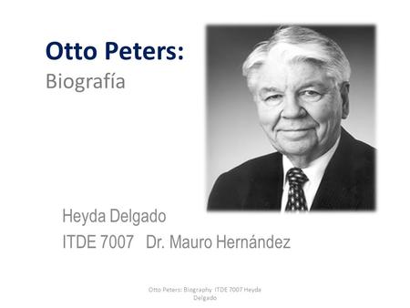 Otto Peters: Biografía