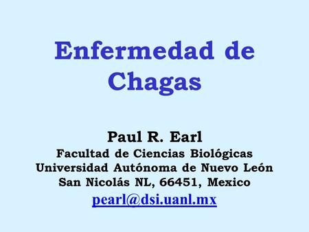 Enfermedad de Chagas Paul R