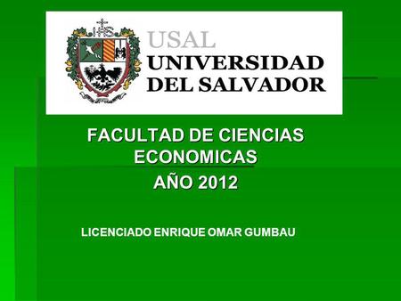 FACULTAD DE CIENCIAS ECONOMICAS AÑO 2012