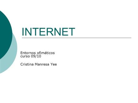 Entornos ofimáticos curso 09/10 Cristina Manresa Yee