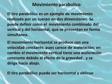 Movimiento parabolico