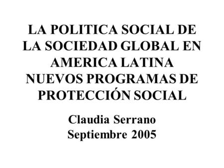 Claudia Serrano Septiembre 2005