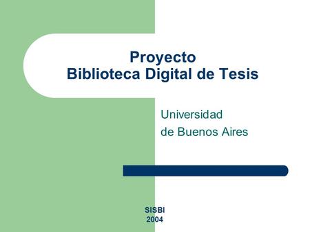 Proyecto Biblioteca Digital de Tesis
