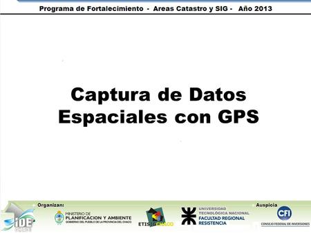 Captura de Datos Espaciales con GPS