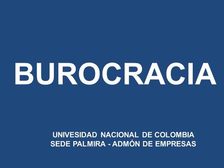 UNIVESIDAD NACIONAL DE COLOMBIA SEDE PALMIRA - ADMÓN DE EMPRESAS