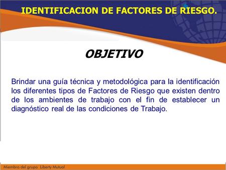 IDENTIFICACION DE FACTORES DE RIESGO.