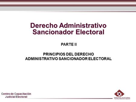 Derecho Administrativo Sancionador Electoral