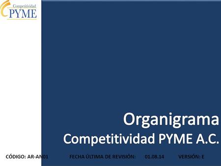 Organigrama Competitividad PYME A.C.