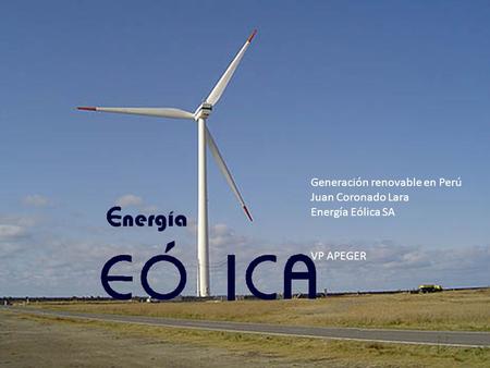 Generación renovable en Perú