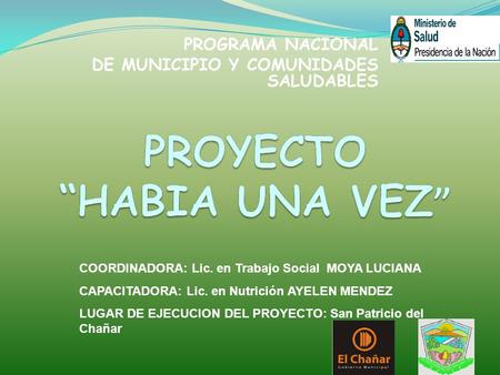 PROGRAMA NACIONAL DE MUNICIPIO Y COMUNIDADES SALUDABLES