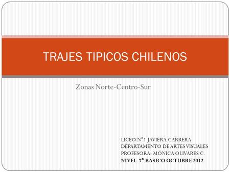 TRAJES TIPICOS CHILENOS
