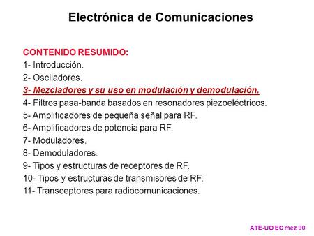 Electrónica de Comunicaciones