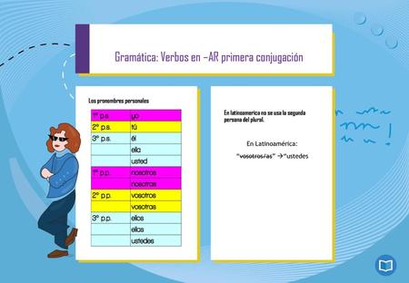 Gramática: Verbos en –AR primera conjugación