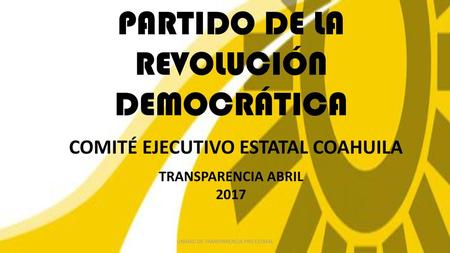 PARTIDO DE LA REVOLUCIÓN DEMOCRÁTICA