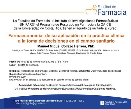 Farmaeconomía: de su aplicación en la práctica clínica