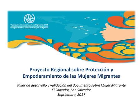 Taller de desarrollo y validación del documento sobre Mujer Migrante