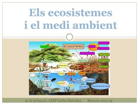 Els ecosistemes i el medi ambient