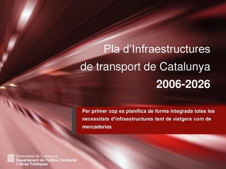Pla d’Infraestructures de transport de Catalunya