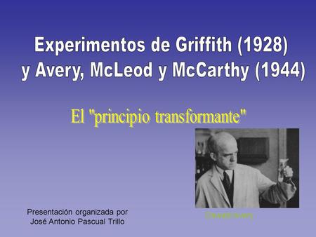 Experimentos de Griffith (1928) y Avery, McLeod y McCarthy (1944)