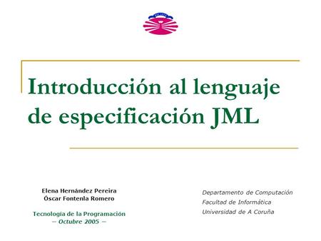 Introducción al lenguaje de especificación JML