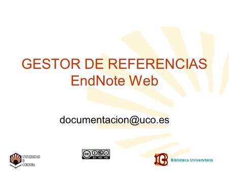 GESTOR DE REFERENCIAS EndNote Web