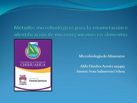 Microbiología de Alimentos Aldo Dueñes Acosta