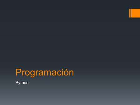 Programación Python.