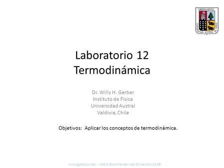 Laboratorio 12 Termodinámica
