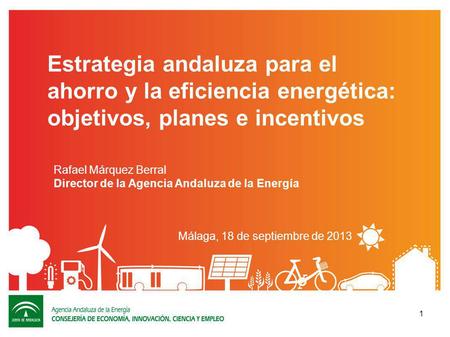 Rafael Márquez Berral Director de la Agencia Andaluza de la Energía