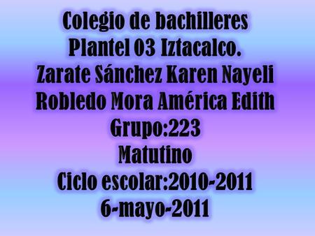 Colegio de bachilleres Plantel 03 Iztacalco.