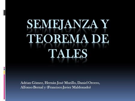 Semejanza y Teorema de Tales
