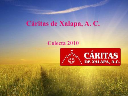 Cáritas de Xalapa, A. C. Colecta 2010 ¿Qué es Cáritas? Cáritas es una palabra que proviene del latín “Caritatis”, que significa Caridad, Amor. Procede.