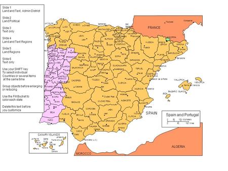 PORTUGAL SPAIN Spain and Portugal FRANCE ALGERIA Slide 1